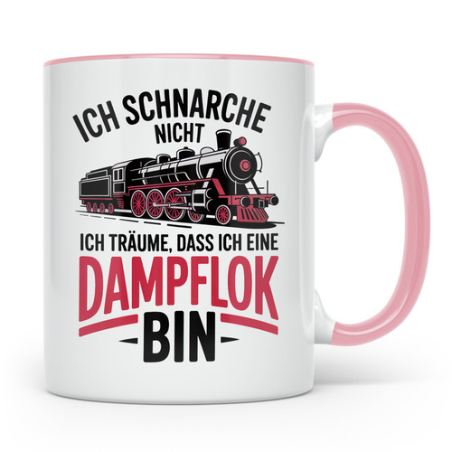 Dampflok tasse ich schnarche - tasse,