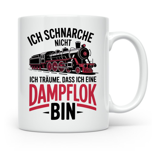 Dampflok tasse ich schnarche - tasse,