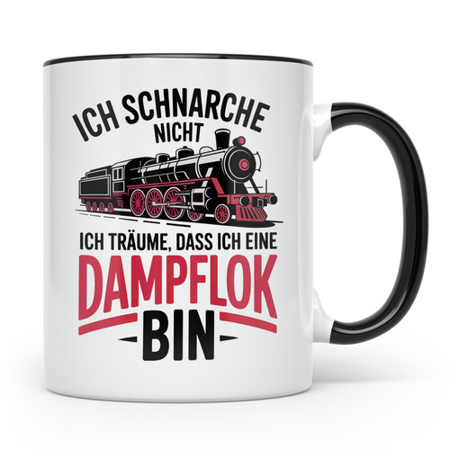Dampflok tasse ich schnarche - tasse,